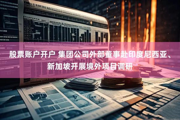 股票账户开户 集团公司外部董事赴印度尼西亚、新加坡开展境外项目调研