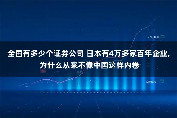 全国有多少个证券公司 日本有4万多家百年企业, 为什么从来不像中国这样内卷